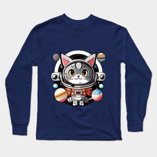 Cosmic Cat: Scottish Gray's Space Adventures Long Sleeve T-Shirt